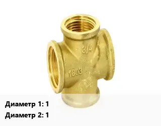 Крест латунный 1" *1 никелированный